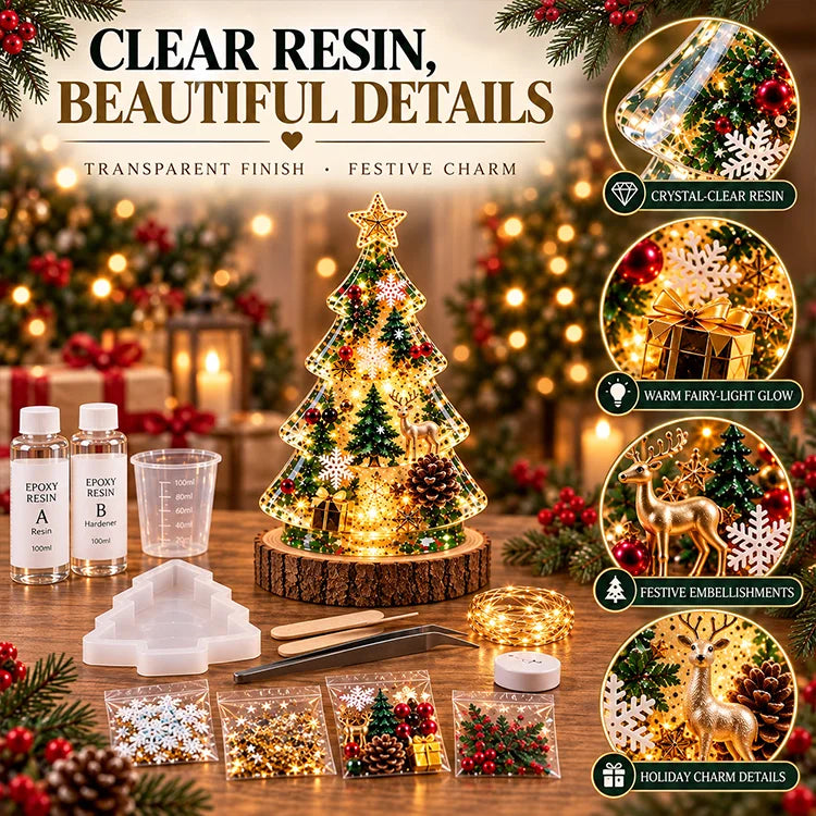 DIY Christmas Tree Resin Night Light Kit