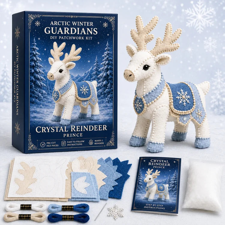 Frosty Guardian DIY Stitch Kit – Handmade Felt Animal Craft Gift