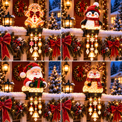 Lighted Christmas Railing Decor