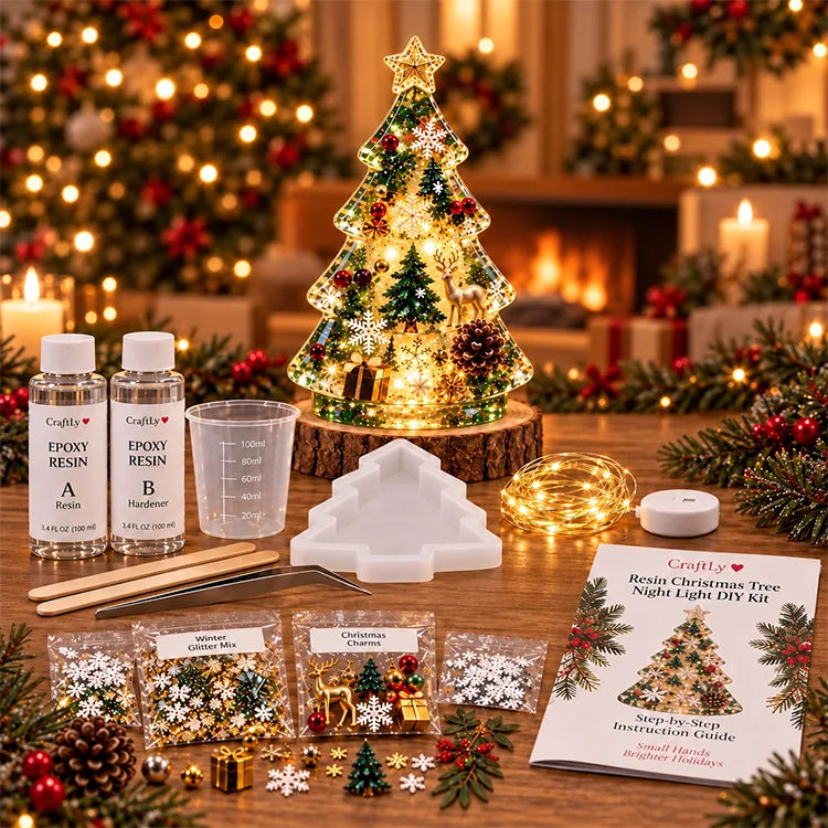 DIY Christmas Tree Resin Night Light Kit