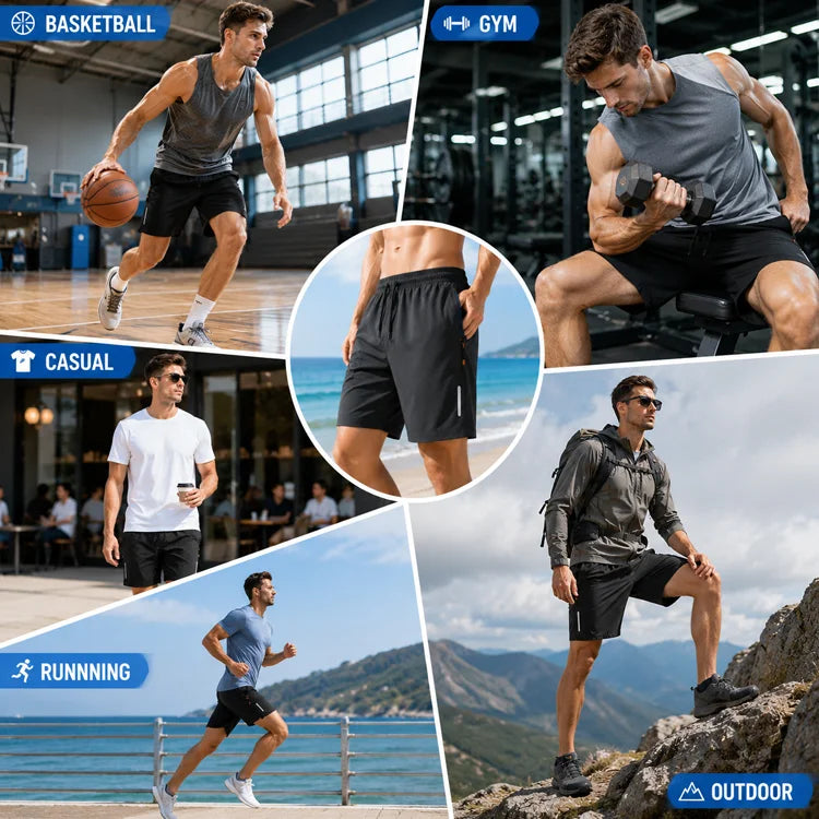 Men’s Quick-Dry Athletic Shorts – Lightweight Cooling Shorts For Everyday Wear