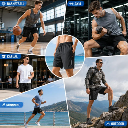 Men’s Quick-Dry Athletic Shorts – Lightweight Cooling Shorts For Everyday Wear