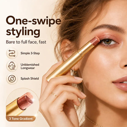 3-Color Eyeshadow Stick – One-Swipe Gradient Eye Makeup Pen