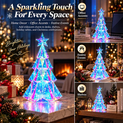 Holographic Christmas Tree & Snowman LED Decor