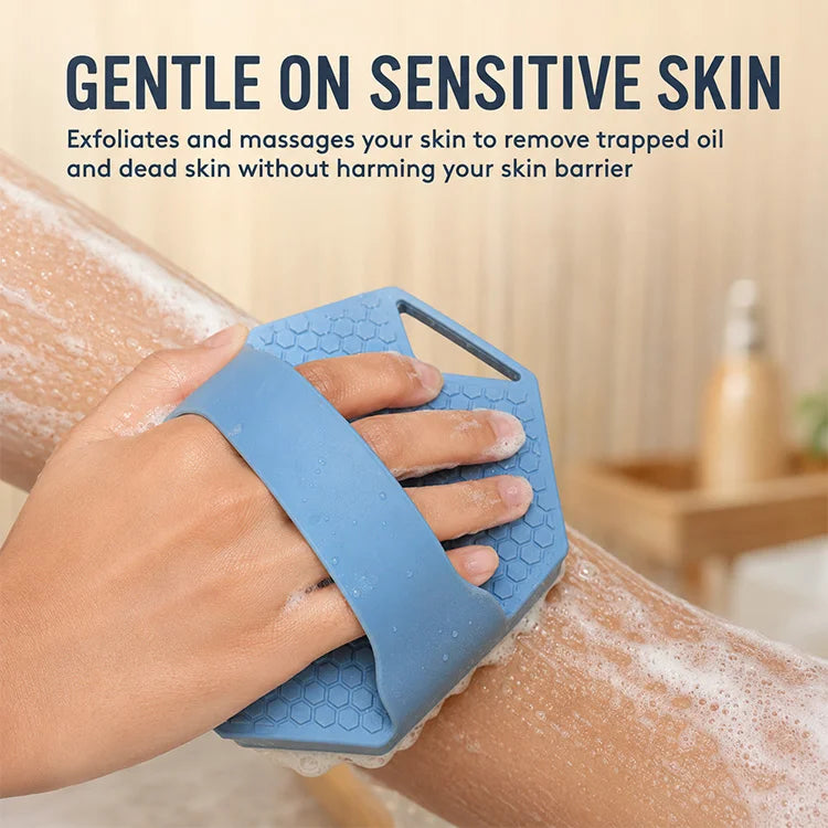 Silicone Body Scrubber – Hygienic Shower Exfoliating Brush For Deep Clean