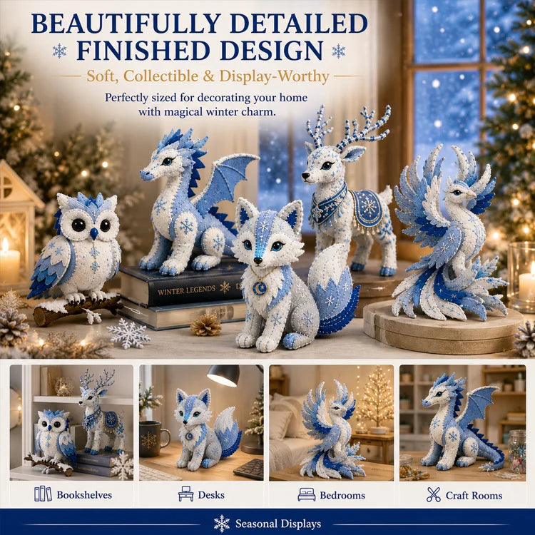 Frosty Guardian DIY Stitch Kit – Handmade Felt Animal Craft Gift