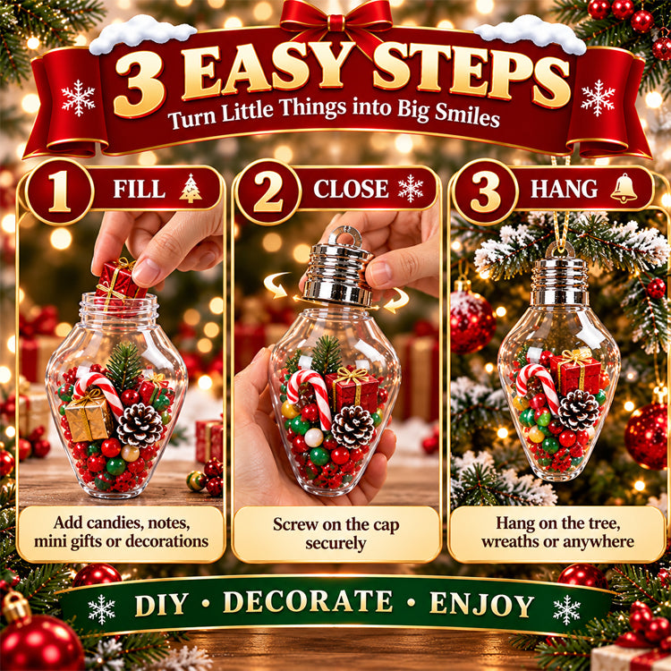 Fillable Christmas Light Bulb Ornament