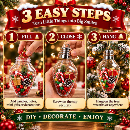 Fillable Christmas Light Bulb Ornament