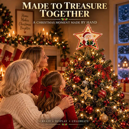 DIY Pearl & Diamond Art Christmas Tree Topper Kit – 8 Festive Designs