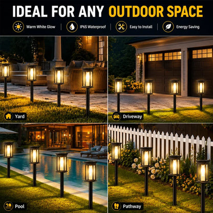 Solar-Powered Retro Pathway Lights