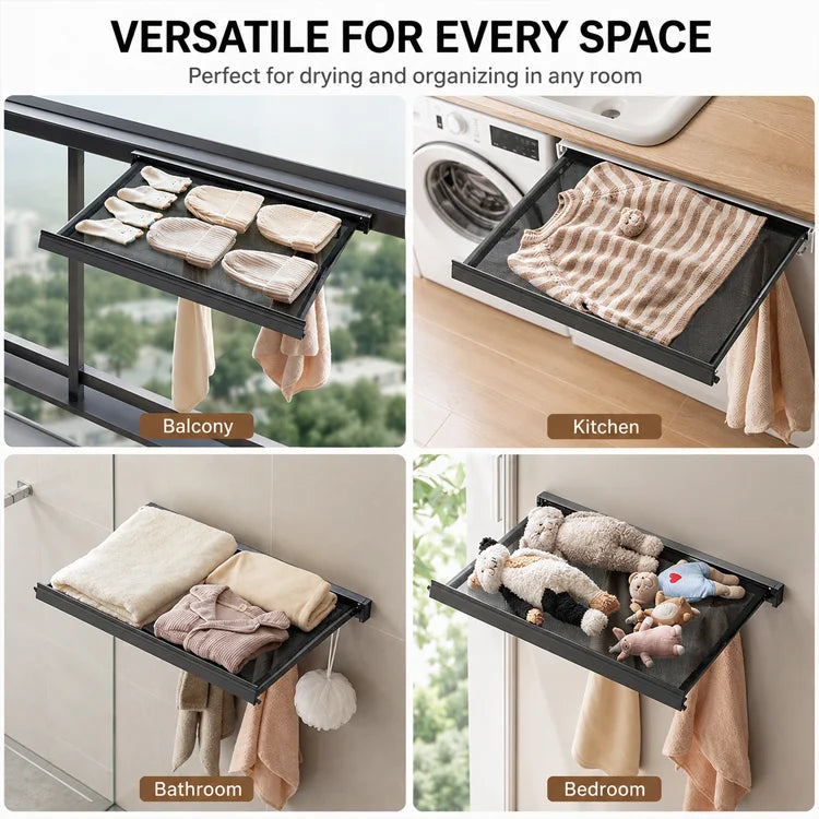 Retractable Wall-Mounted Drying Rack
