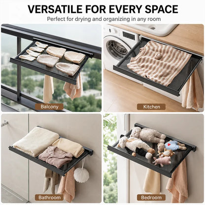 Retractable Wall-Mounted Drying Rack