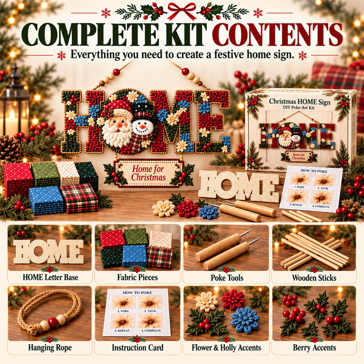 🔥Last Day 50% OFF🔥🎄 3D Fabric Poke Art DIY Kit | No-Sew Home Design