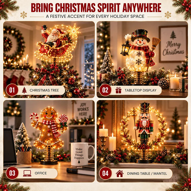 3D Lighted Christmas Tree Topper