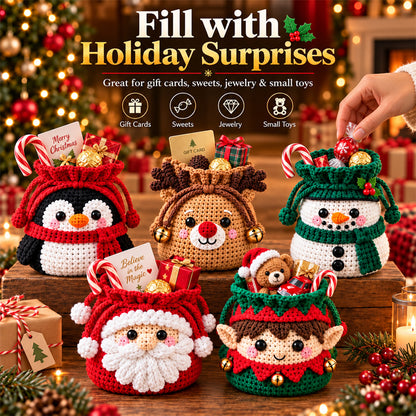 🔥Last Day 50% OFF 🔥Christmas Crochet Gift Pouch DIY Kit
