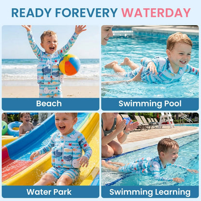 Kids Float Suit – Long Sleeve Learn-To-Swim Buoyancy Swimsuit