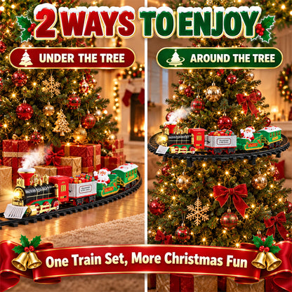 Deluxe Christmas Tree Hanging Train Set – Lights, Sounds & Realistic Mist