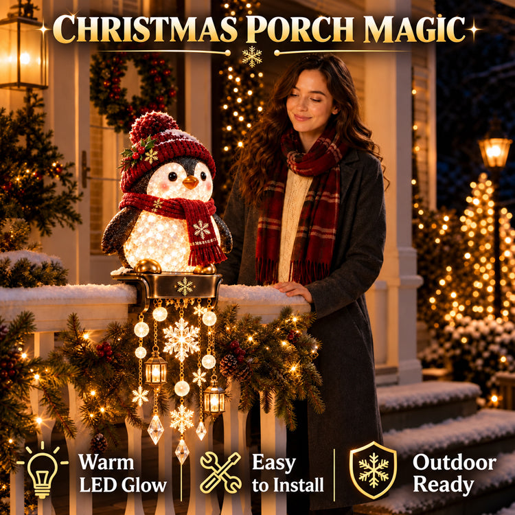 Lighted Christmas Railing Decor