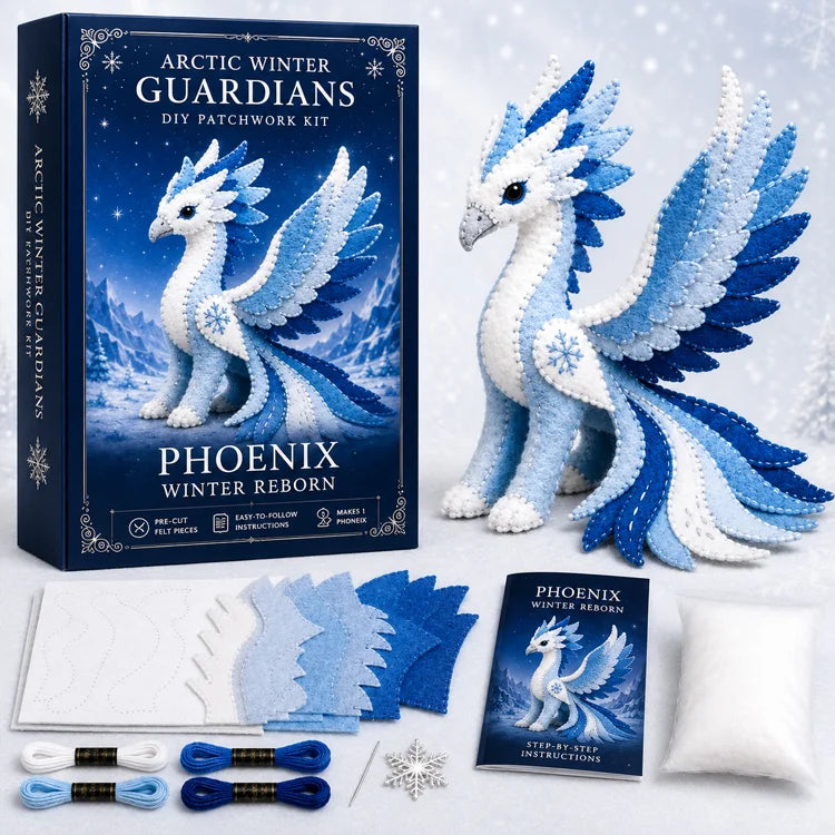 Frosty Guardian DIY Stitch Kit – Handmade Felt Animal Craft Gift