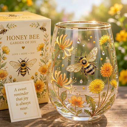 Hand-Painted Garden Glass Cup
