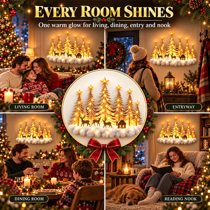 Lighted Christmas Snowy Forest Wall Decor