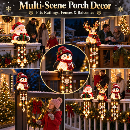 Lighted Christmas Railing Decor