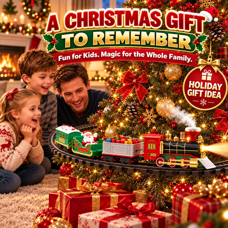 Deluxe Christmas Tree Hanging Train Set – Lights, Sounds & Realistic Mist