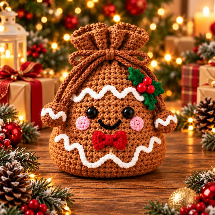 🔥Last Day 50% OFF 🔥Christmas Crochet Gift Pouch DIY Kit