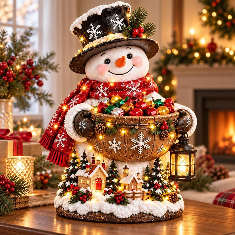 Lighted Christmas Candy Bowl