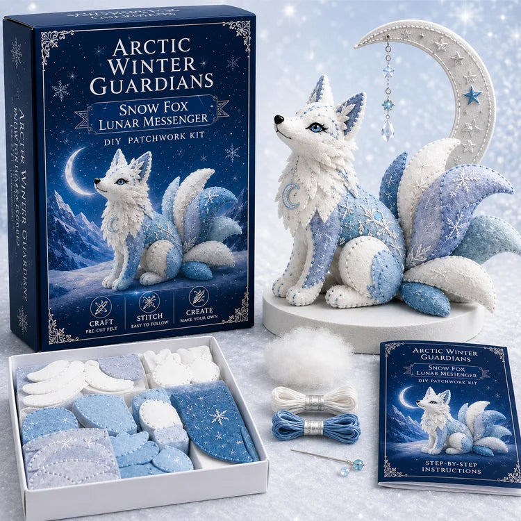 Frosty Guardian DIY Stitch Kit – Handmade Felt Animal Craft Gift