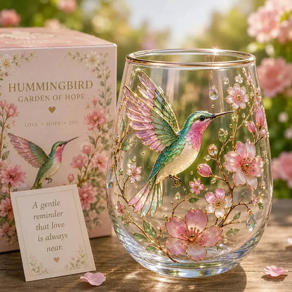 Hand-Painted Garden Glass Cup