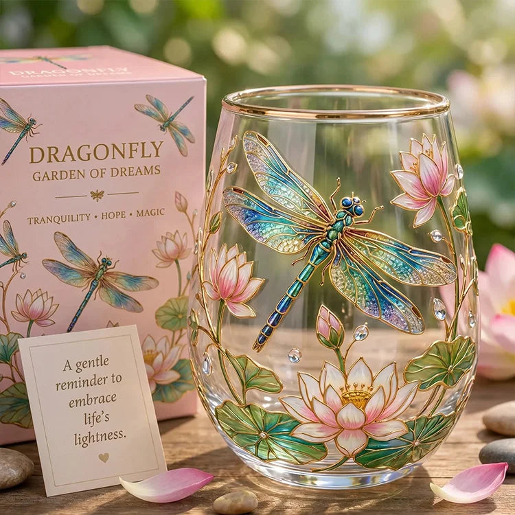 Hand-Painted Garden Glass Cup