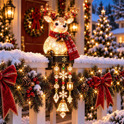 Lighted Christmas Railing Decor