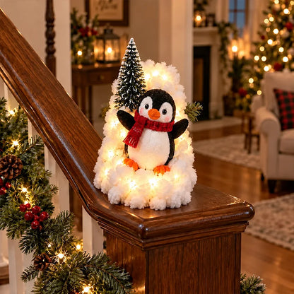 🐧 Christmas Penguin Stair Snow Decor