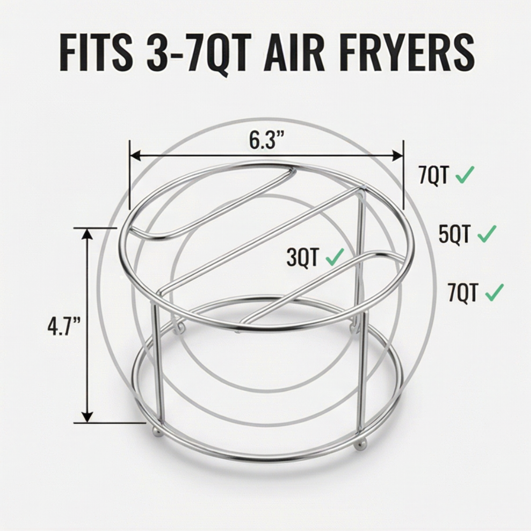 Air Fryer Kebab Rack with 24 Hanging Skewers