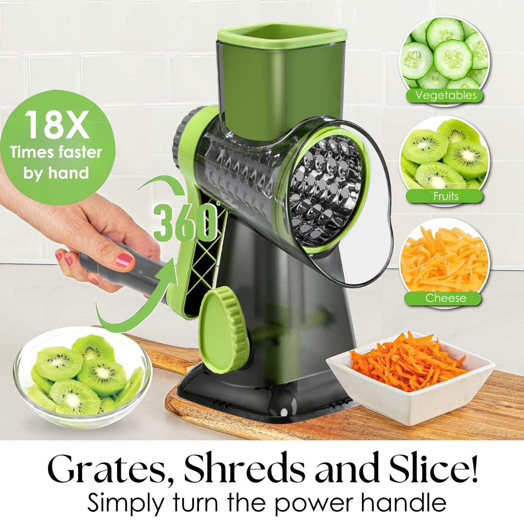 Rotary All in One Grater with Suction Base