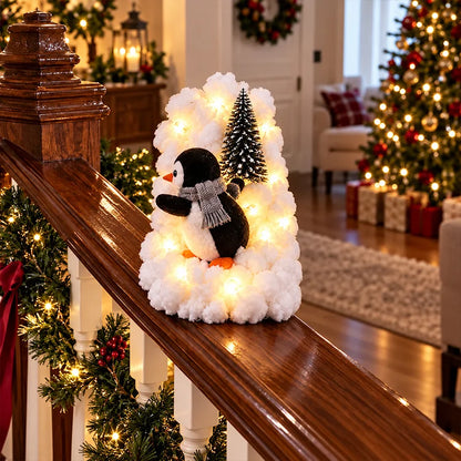 🐧 Christmas Penguin Stair Snow Decor