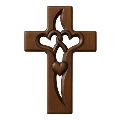 Intertwined Heart Cross Wall Décor