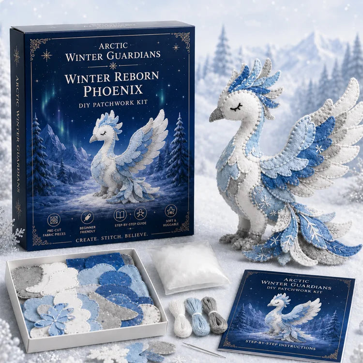Frosty Guardian DIY Stitch Kit – Handmade Felt Animal Craft Gift