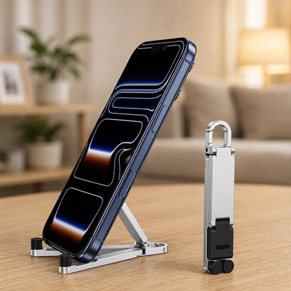Foldable Aluminum Keychain Phone Stand
