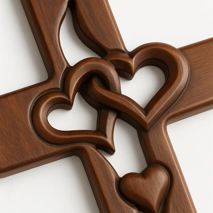 Intertwined Heart Cross Wall Décor