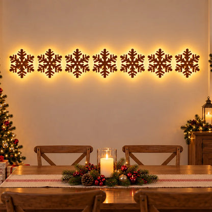 7-Piece LED Christmas Wall Decor Set – Warm-Light Holiday Silhouettes