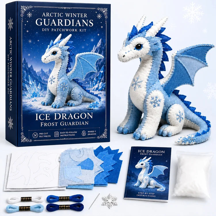 Frosty Guardian DIY Stitch Kit – Handmade Felt Animal Craft Gift